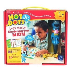 NEW Educational Insights Hot Dots Jr. Let's Master Kindergarten Math~W/ Pen